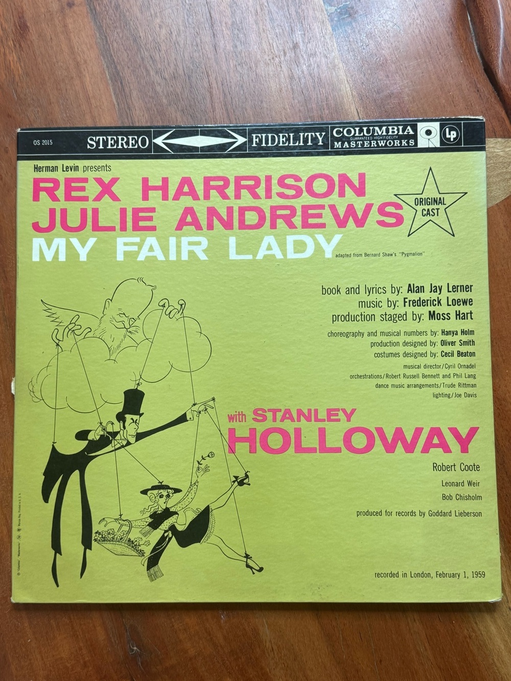 Vintage 1959 My Fair Lady Vinyl LP Original London Cast Gatefold Columbia